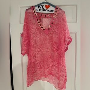 POUPETTE ST BARTHS coverup tunic pink